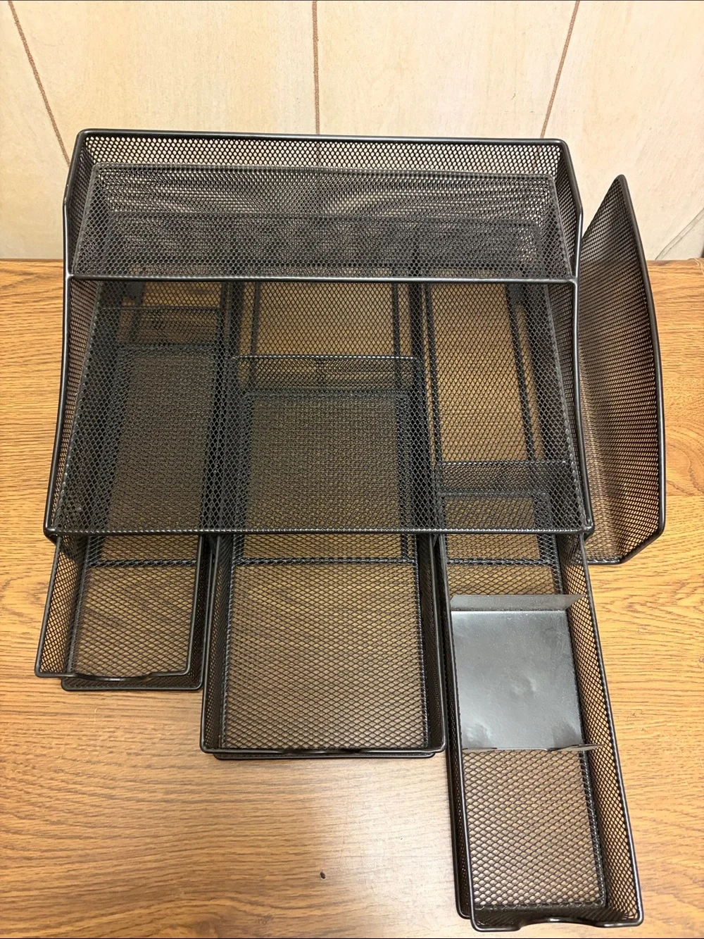 Mesh Desk Organizer Tray - Black